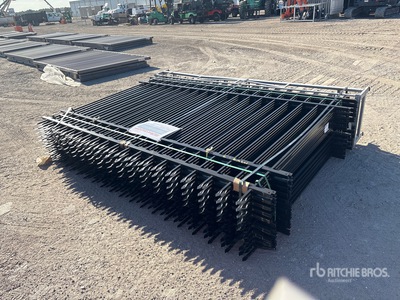 Quantity of (20) Canex x 7 ft Powder Coated Site Fence (Unused)