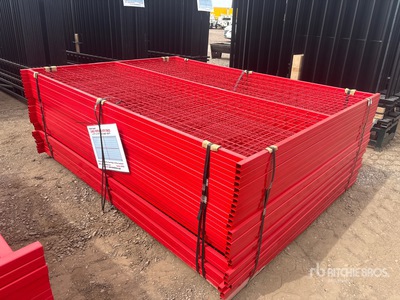 Quantity of (30) Canex 6 ft x 8 ft Powder Coated bouw hek (Unused)