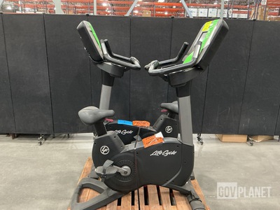 (2) Life Fitness 95CS Upright Exercise Bikes