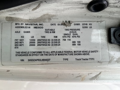 2020 International LT625 6x4 T/A Sleeper Truck Tractor (Inoperable)