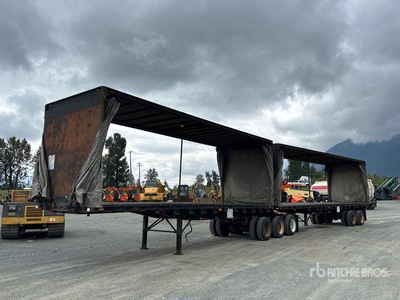 1993 Lode King 28 ft Super B-Train Lead Curtain Side Trailer