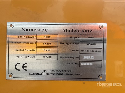 KV12 Mini Excavator (Unused)