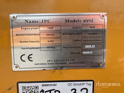 KV12 Mini Excavator (Unused)