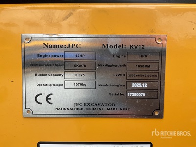 KV12 Mini Excavator (Unused)