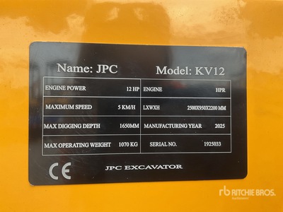 KV12 Mini Excavator (Unused)