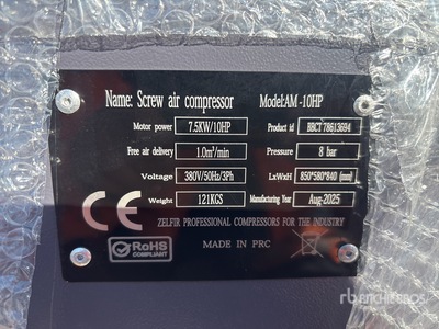 2025 Zelfir VSD-10HP Air Compressor (Unused)