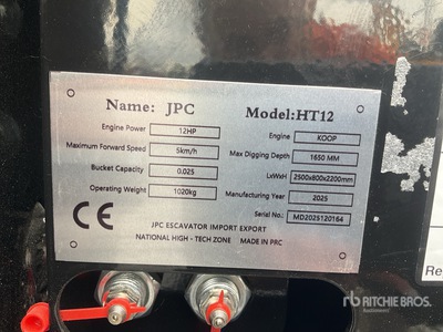 JPC HT12 Mini Excavator (Unused)
