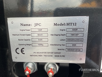 JPC HT12 Mini Excavator (Unused)
