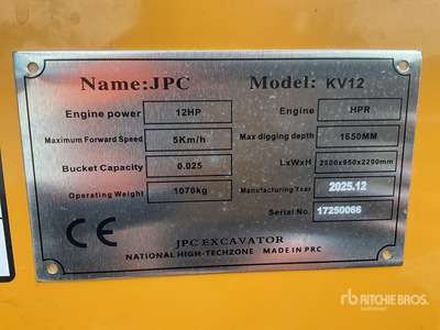 KV12 Mini Excavator (Unused)