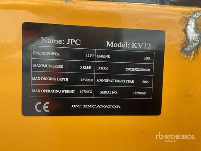 KV12 Mini Excavator (Unused)