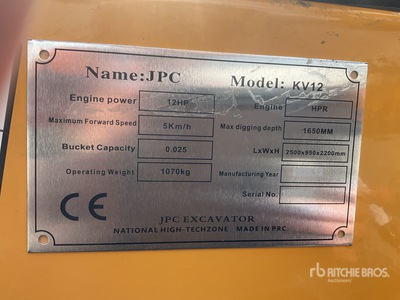 KV12 Mini Excavator (Unused)