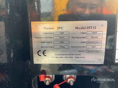 JPC HT12 Mini Excavator (Unused)