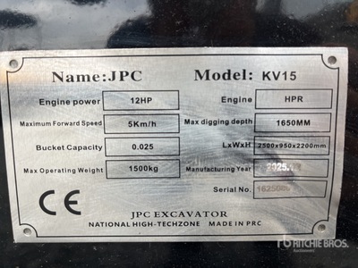 JPC KV15 Minigraafmachine (Unused)
