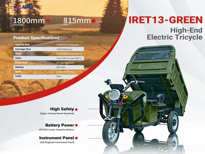 2026 ET13-GREEN Triciclo Electrico (Sin Usar) / Trike (Unused)