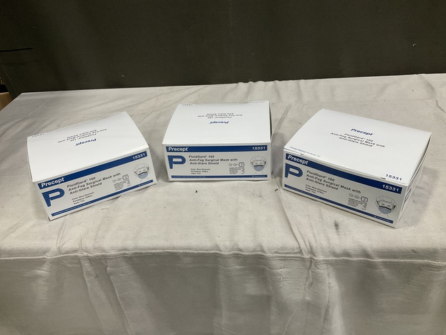 (480) Boxes of Precept 15331 FluidGard Surgical Masks