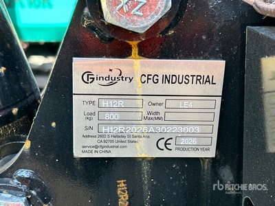 2026 CFG H12R Mini pelle hydraulique (Unused)