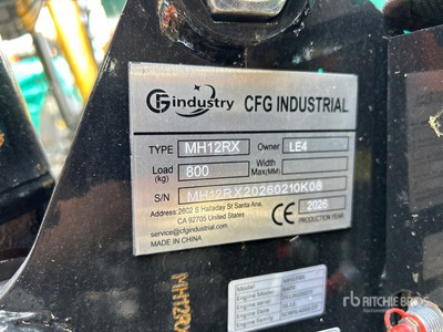 2026 CFG MH12RX Mini pelle hydraulique (Unused)
