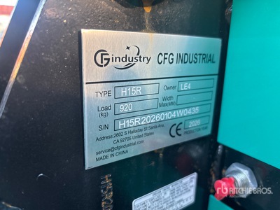 2026 CFG H15R Mini Excavator (Unused)