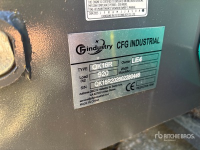2026 CFG QK16R Mini Excavator (Unused)