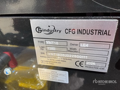 2026 CFG YNT18 Mini Excavator (Unused)