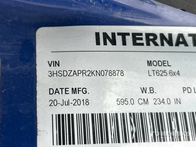 2019 International LT625 6x4 Cabina per trattore stradale