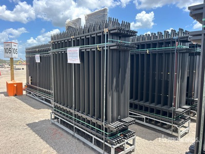 Quantity of (20) Canex 8 ft x 7 ft Powder Coated Site Fence (Unused)