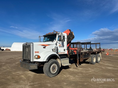 Palfinger PK18500 8 ton Knuckle Boom on 2005 Peterbilt 6x6 ブームトレーラー