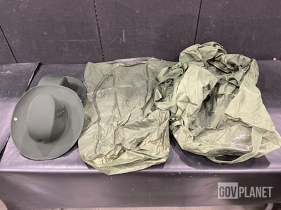 (6) Service Hats, (4) Clothing Bags, (5) Duffel Bags & Assorted Items