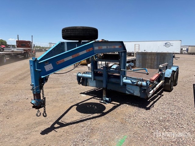 1999 Life Time Trailers 14 ft T/A Gooseneck Equipment Trailer