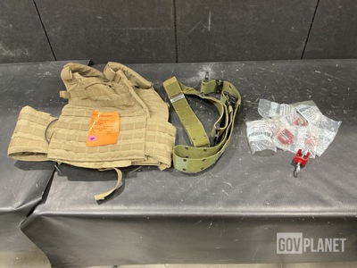 (15) Individual Equipment Belts, (2) Plate Carriers & Assorted Items