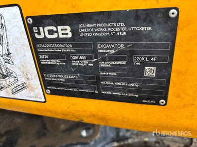 2021 JCB 220X L 4F Rupsgraafmachine