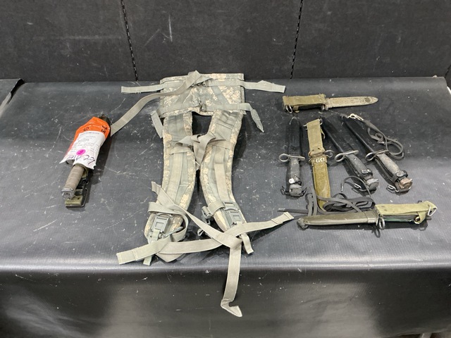 (43) Bayonets w/Scabbards, (82) Bayonet Knives & Assorted Items