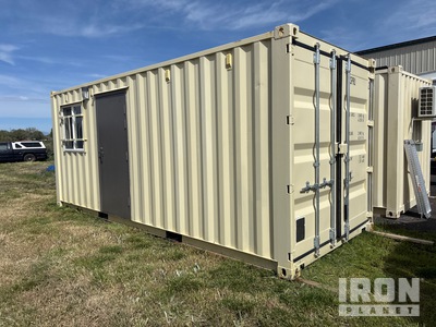 TTK 1 20 ft x 8 ft 5 Person Skid-Mounted 8x20Security office with storage. Mobilne biuro (Unused)