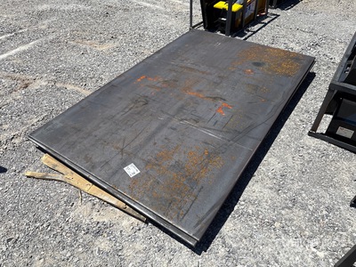 Quantity of (2) 2026 AGT 5 ft x 8 ft (0.75 in Thick) Steel Plates (Unused)