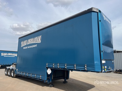 2021 Vawdrey 8 m Tri/A B-Double Lead Step Deck Curtain Side Trailer