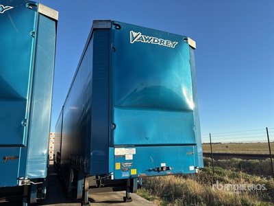 2021 Vawdrey 7.4 m Tri/A B-Double Lead Step Deck Zijtrailer met gordijn