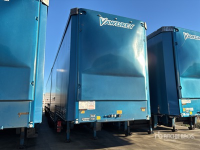 2018 Vawdrey 7.4 m Tri/A B-Double Lead Step Deck Zijtrailer met gordijn