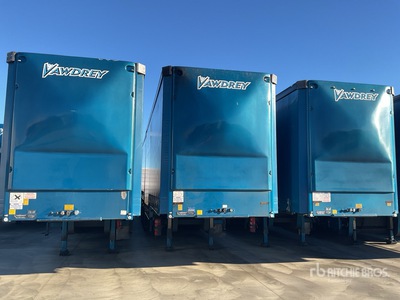 2021 Vawdrey 7.4 m Tri/A B-Double Lead Step Deck Zijtrailer met gordijn