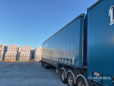 2018 Barker 13.5 m Tri/A Step Deck Zijtrailer met gordijn