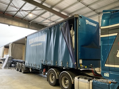 2021 Vawdrey 7.4 m Tri/A B-Double Lead Step Deck Zijtrailer met gordijn