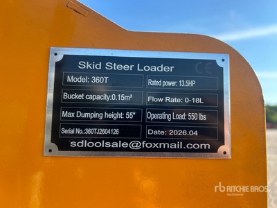 2026 SDLOOL 360T Mini Compact Track Loader (Unused)