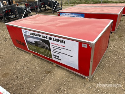 2026 SKLP SK-SC40 20 ft x 40 ft All-Steel Carport (Unused)