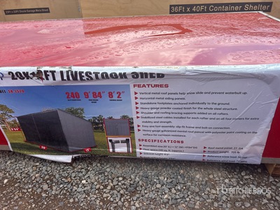 2026 SKLP SK-LS20 12 ft x 20 ft Metal Livestock Shelter (Unused)