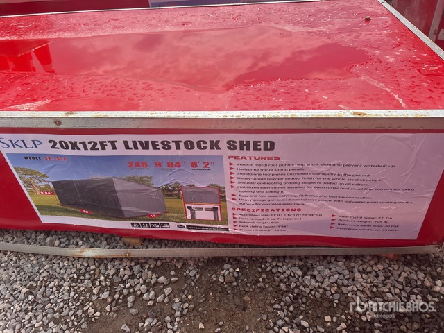 2026 SKLP SK-LS20 12 ft x 20 ft Metal Livestock Shelter (Unused)