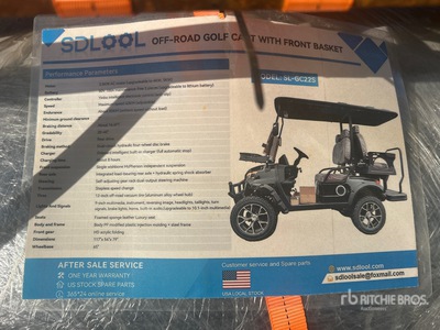 2026 SDLOOL SL-GC22S Electric Off-Road Golf Cart (Unused)
