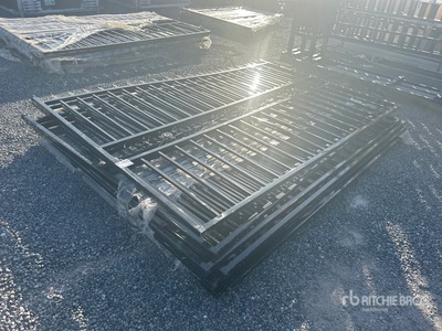 Quantity of (4) 2026 SKLP SK-T20X 20 ft x 7 ft Wrought Iron Bi-Parting Puerta de entrada (Unused)