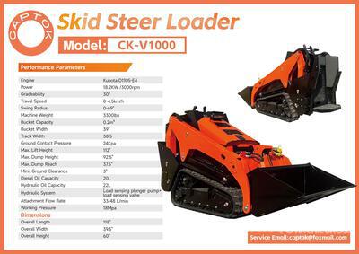 2026 Captok CK-V1000 لودر بجنزير (Unused)