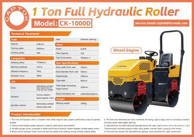 2026 Captok CK-1000D Dubbele trommelwals (Unused)