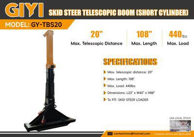 2026 GIYI GY-TBS20 Skid Steer Telescopic Boom (Short Cylinder) (Unused)