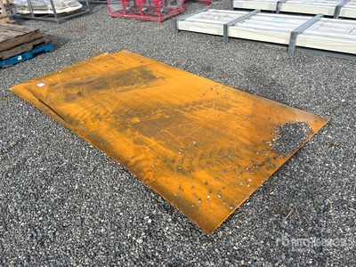 Quantity of (2) 2026 SKLP 5 ft x 10 ft (0.4 in Thick) Steel Plates (Unused)